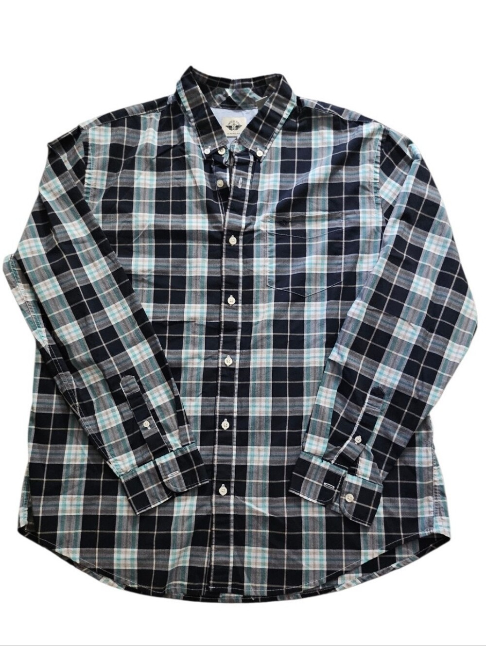 Dockers XL Classic Fit Long Sleeve Plaid Button-Down Shirt